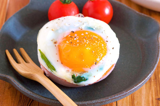 パワーエッグとほうれん草のハムチーズタルト